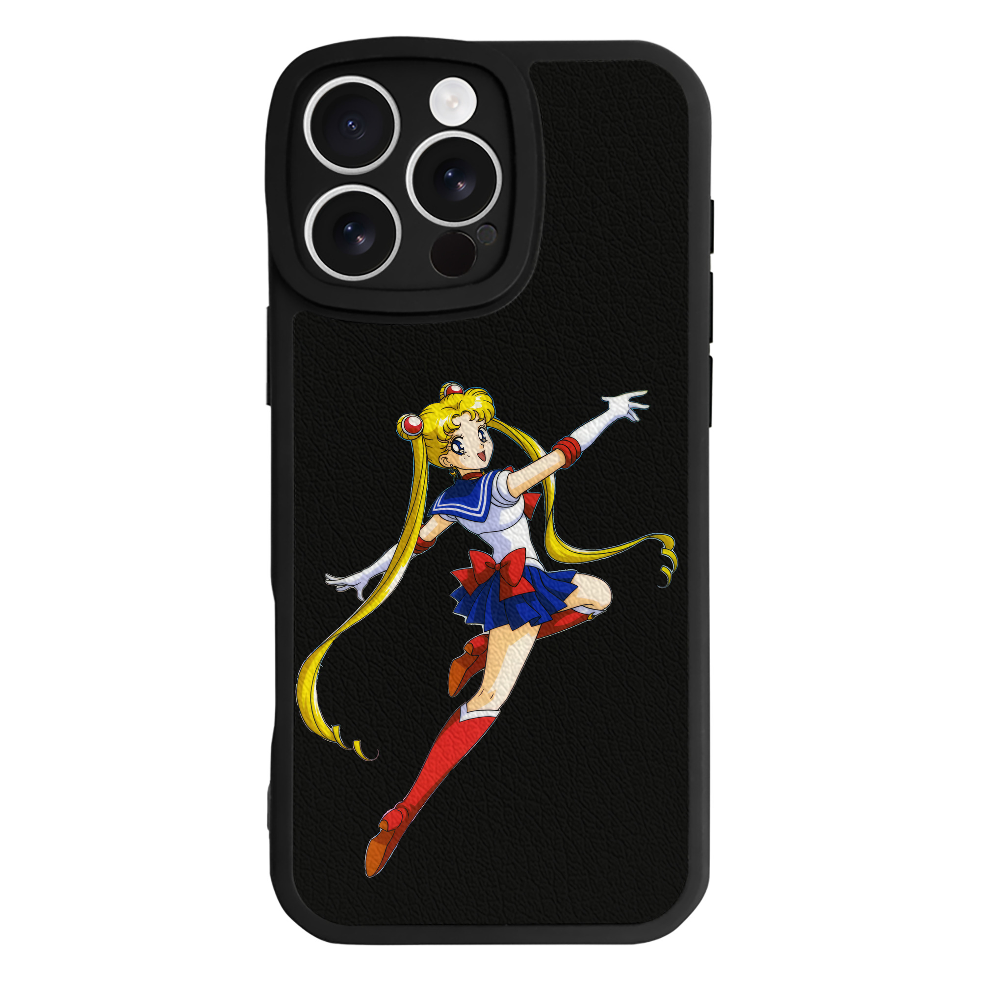 （画像用） 美少女戦士セーラームーン 月野 うさぎ つきの うさぎ Sailor Moon Tsukino Usagi 【iPhone 16シリーズ対応】シリコンスマホケース（レザー調） 材質：シリコン